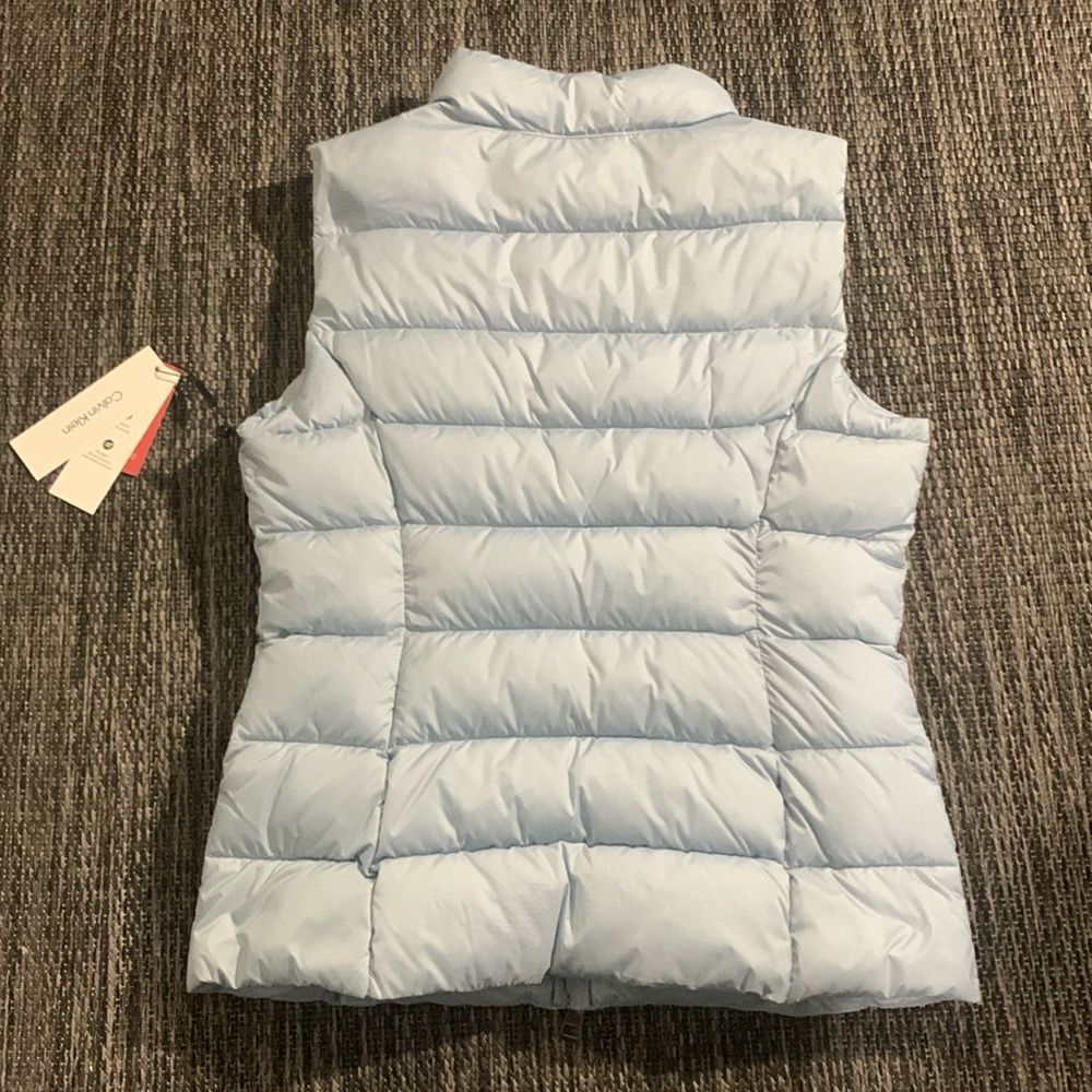 Calvin Klein NEW Light Blue Full Zip Sorona Aura Puffer Vest - Picture 2 of 6